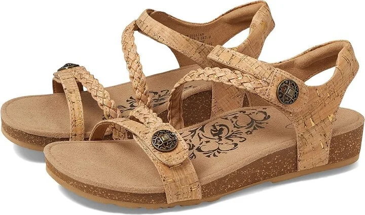 Aetrex Jillian Women's Flat Shoes Cork : 5 M (B), Leather