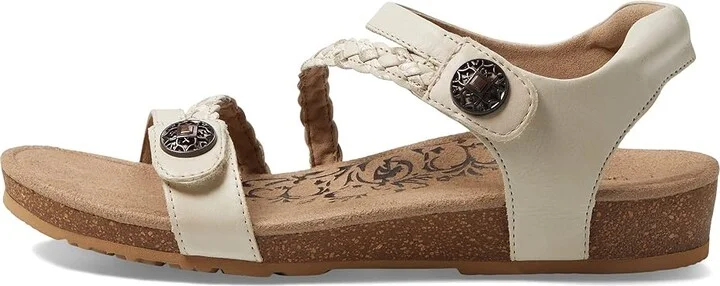 Aetrex Jillian Women's Flat Shoes Ivory : 5 M (B), Leather - Image 5