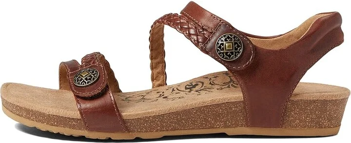 Aetrex Jillian Women's Flat Shoes Walnut : 5 M (B), Leather - Image 6
