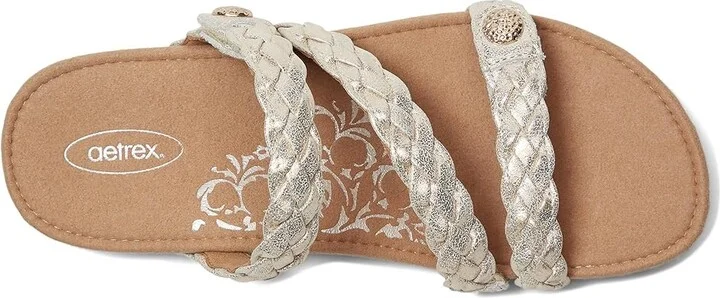 Aetrex Josie Women's Shoes Champagne : 8 M (B), Leather - Image 2