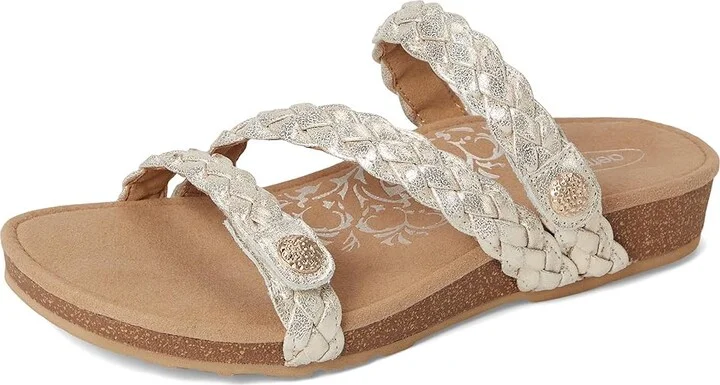 Aetrex Josie Women's Shoes Champagne : 8 M (B), Leather - Image 5