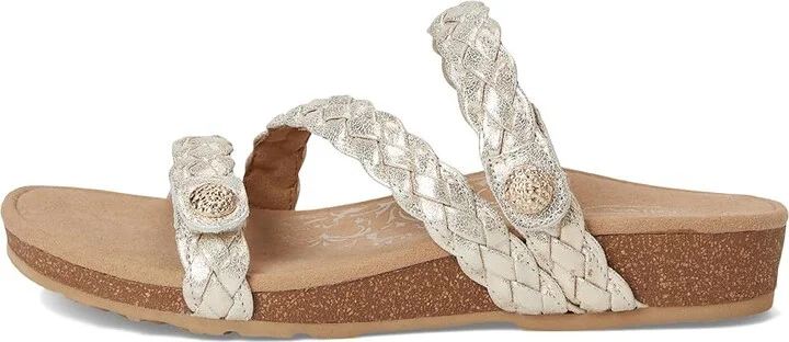 Aetrex Josie Women's Shoes Champagne : 8 M (B), Leather - Image 6
