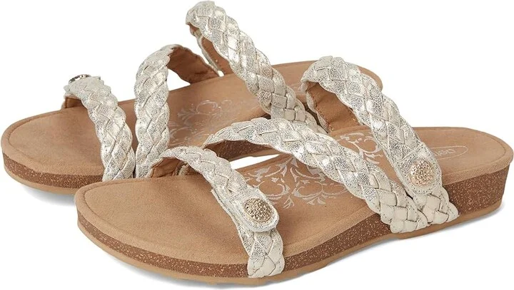 Aetrex Josie Women's Shoes Champagne : 8 M (B), Leather