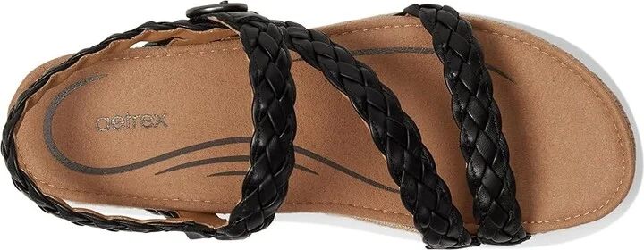 Aetrex Julia Women's Maryjane Shoes Black : EU 37 (US Women's 7) M (B), Leather - Image 2