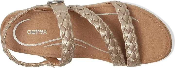 Aetrex Julia Women's Maryjane Shoes Platinum : EU 37 (US Women's 7) M (B), Leather - Image 2