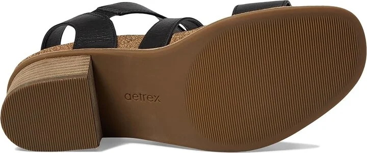 Aetrex Kristin Women's Sandals Black : EU 40 (US Women's 9-9.5) M (B), Leather/Rubber/Suede - Image 3