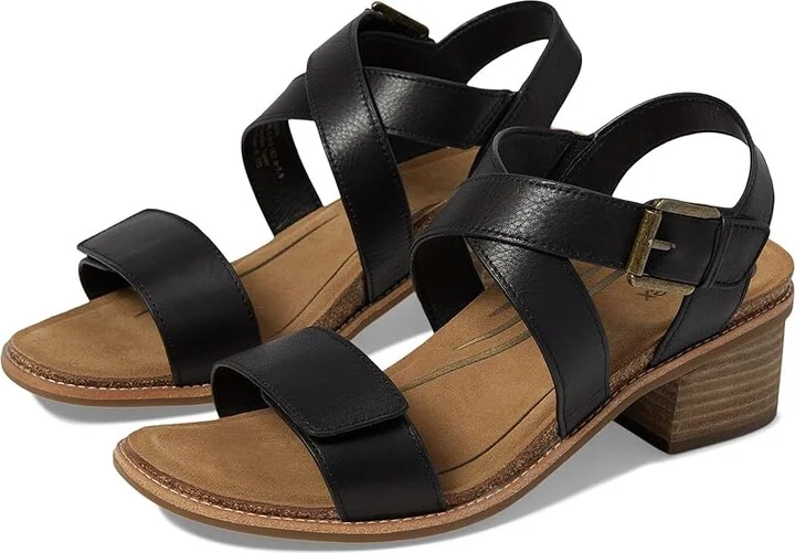 Aetrex Kristin Women's Sandals Black : EU 40 (US Women's 9-9.5) M (B), Leather/Rubber/Suede