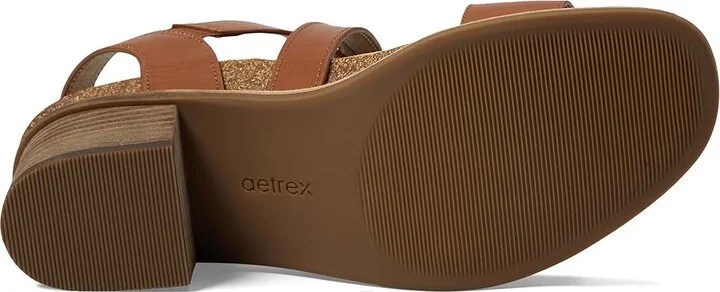 Aetrex Kristin Women's Sandals Cognac : EU 39 (US Women's 8.5) M (B), Leather/Rubber/Suede - Image 3