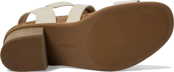Aetrex Kristin Women's Sandals Ivory : EU 38 (US Women's 7.5-8) M (B), Leather/Rubber/Suede - Image 3