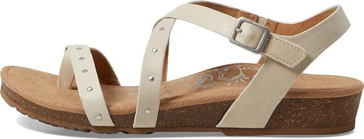 Aetrex Lauren Women's Sandals Ivory : 9 M (B), Leather - Image 5