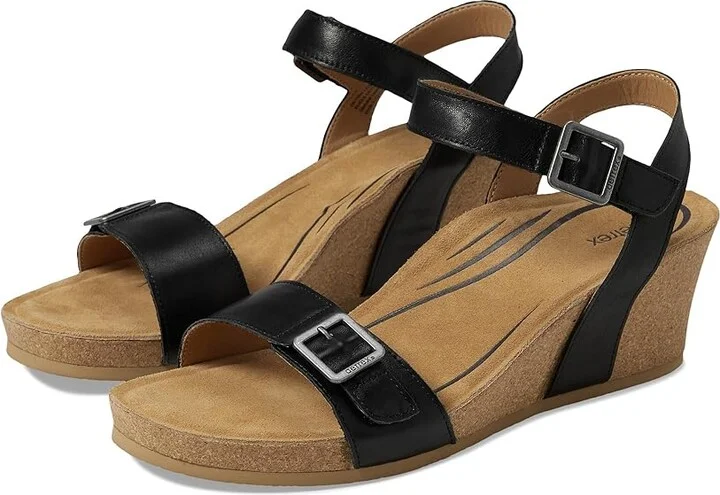 Aetrex Lexa Women's Shoes Black 1 : EU 43 (US Women's 11.5-12) M (B), Leather