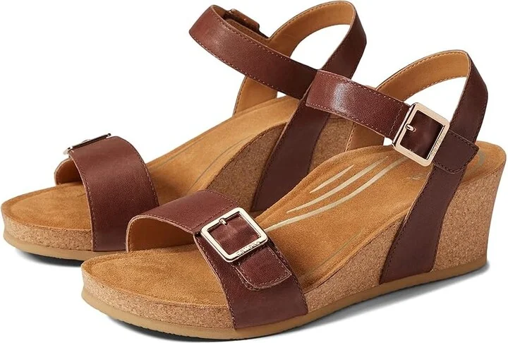 Aetrex Lexa Women's Shoes Walnut : EU 36 (US Women's 6-6.5) M (B), Leather