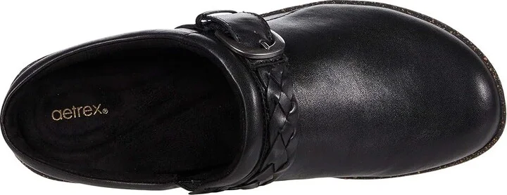 Aetrex Libby Women's Clog Shoes Black : EU 35 (US Women's 5-5.5) M (B), Leather - Image 2