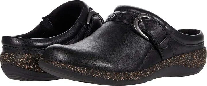 Aetrex Libby Women's Clog Shoes Black : EU 35 (US Women's 5-5.5) M (B), Leather