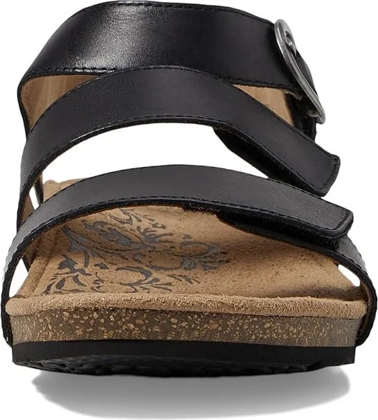 Aetrex Lilly Women's Sandals Black : 6 M (B), Leather - Image 2