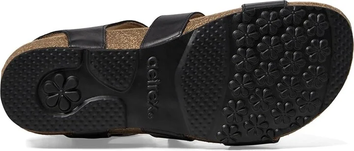 Aetrex Lilly Women's Sandals Black : 6 M (B), Leather - Image 3