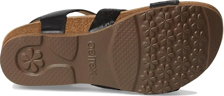 Aetrex Lilly Women's Sandals Black Cutout : 6 M (B), Leather - Image 3