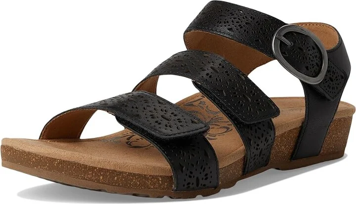 Aetrex Lilly Women's Sandals Black Cutout : 6 M (B), Leather - Image 5