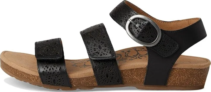 Aetrex Lilly Women's Sandals Black Cutout : 6 M (B), Leather - Image 6
