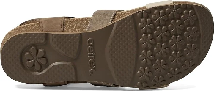 Aetrex Lilly Women's Sandals Taupe : 7.5 M (B), Leather - Image 3