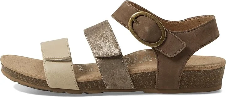 Aetrex Lilly Women's Sandals Taupe : 7.5 M (B), Leather - Image 5