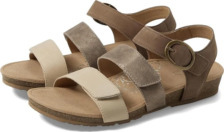 Aetrex Lilly Women's Sandals Taupe : 7.5 M (B), Leather