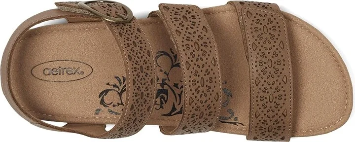 Aetrex Lilly Women's Sandals Taupe Cutout : 7.5 M (B), Leather - Image 2