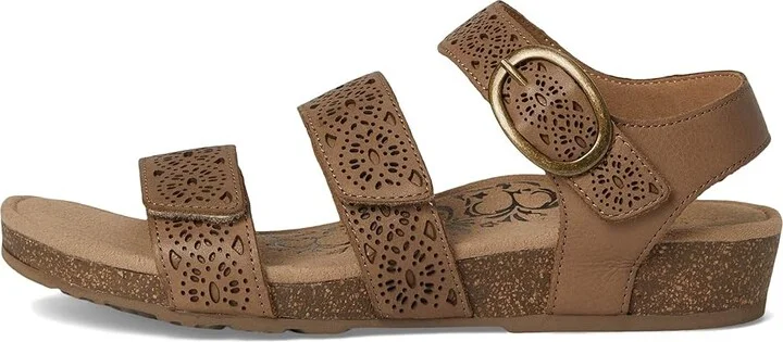Aetrex Lilly Women's Sandals Taupe Cutout : 7.5 M (B), Leather - Image 6