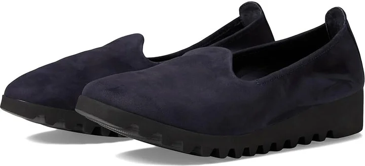 Aetrex Liz Women's Flat Shoes Navy : EU 40 (US Women's 9-9.5) M (B), EVA/Leather/Polyester