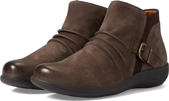 Aetrex Luna Women's Shoes Dark Earth : EU 38 (US Women's 7.5-8) M (B), Leather