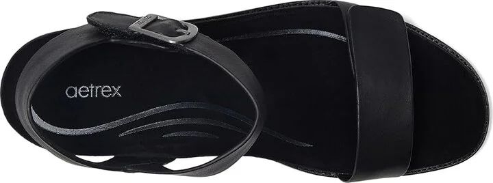 Aetrex Mae Women's Sandals Black : EU 42 (US Women's 10.5-11) M (B), Leather/Rubber - Image 2