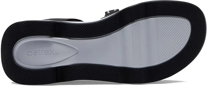 Aetrex Marz Women's Sandals Black : EU 38 (US Women's 7.5-8) M (B), Textile - Image 3