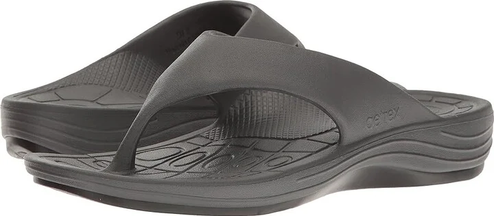 Aetrex Maui Flip Men's Sandals Charcoal : 9 M (D), EVA
