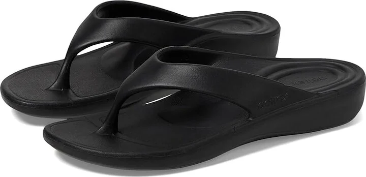 Aetrex Maui Flip Women's Sandals Black : 5 M (B), Synthetic