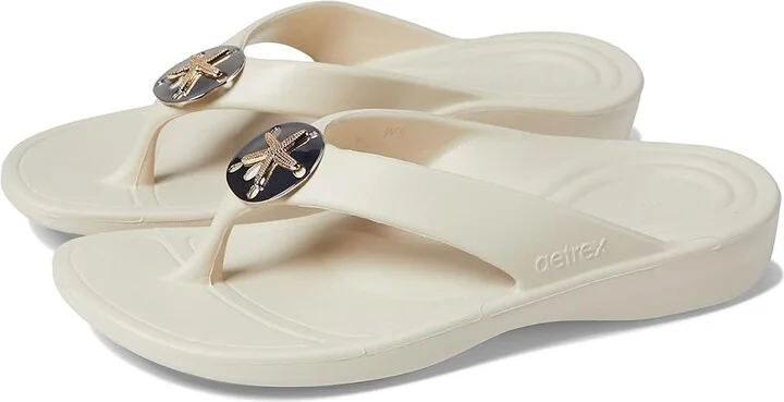 Aetrex Maui Starfish Women's Sandals Ivory : 5 M (B), Synthetic