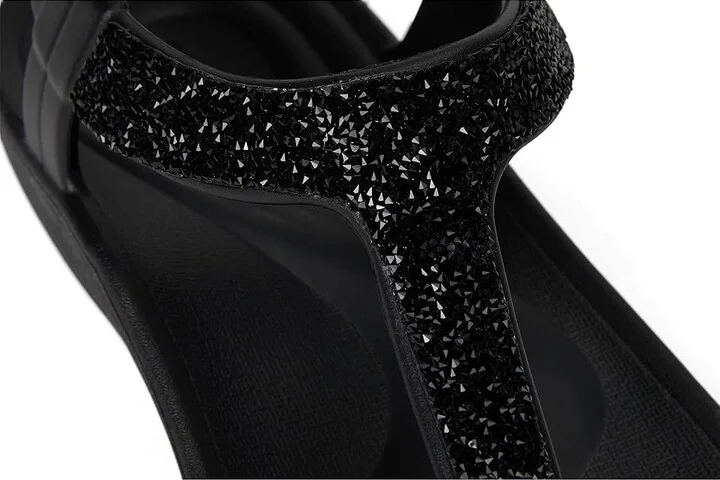 Aetrex Skyler Women's Sandals Black Embellished : 10 M (B), Synthetic - Image 7