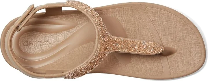 Aetrex Skyler Women's Sandals Champagne Embellished : 8 M (B), Synthetic - Image 2