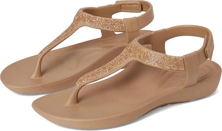 Aetrex Skyler Women's Sandals Champagne Embellished : 8 M (B), Synthetic