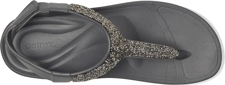 Aetrex Skyler Women's Sandals Pewter Embellished : 10 M (B), Synthetic - Image 2