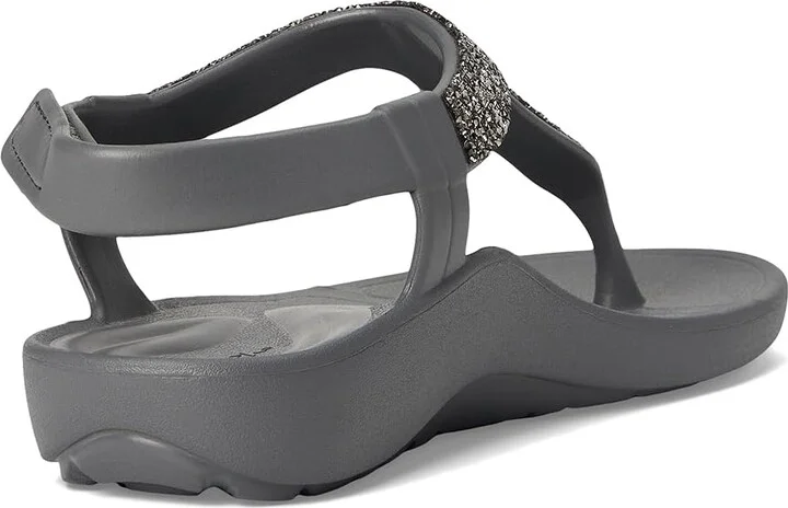 Aetrex Skyler Women's Sandals Pewter Embellished : 10 M (B), Synthetic - Image 4