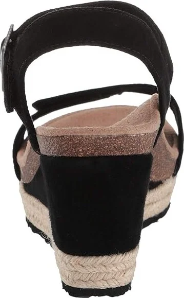 Aetrex Sydney Women's Wedge Shoes Black : EU 36 (US Women's 6-6.5) M (B), Suede - Image 5
