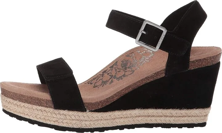 Aetrex Sydney Women's Wedge Shoes Black : EU 36 (US Women's 6-6.5) M (B), Suede - Image 7