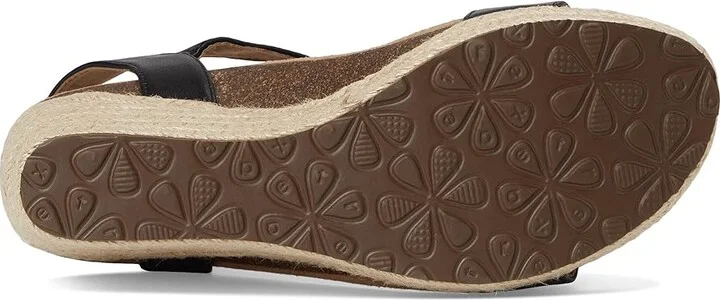 Aetrex Sydney Women's Wedge Shoes Black Leather : EU 37 (US Women's 7) M (B), Suede/Leather - Image 3