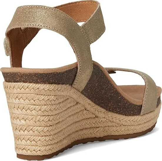 Aetrex Sydney Women's Wedge Shoes Champagne : EU 38 (US Women's 7.5-8) M (B), Suede - Image 4