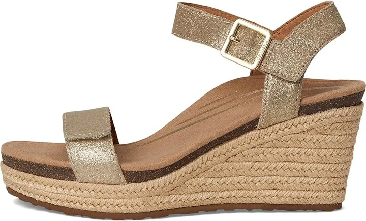 Aetrex Sydney Women's Wedge Shoes Champagne : EU 38 (US Women's 7.5-8) M (B), Suede - Image 6