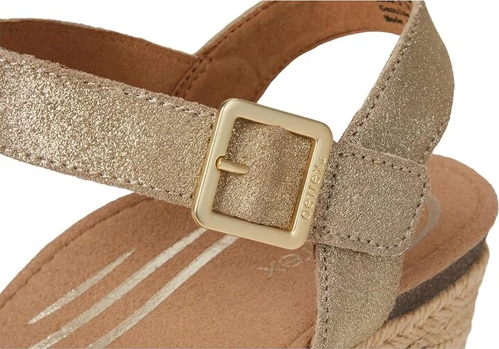 Aetrex Sydney Women's Wedge Shoes Champagne : EU 38 (US Women's 7.5-8) M (B), Suede - Image 7