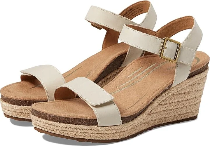 Aetrex Sydney Women's Wedge Shoes Ivory : EU 40 (US Women's 9-9.5) M (B), Suede
