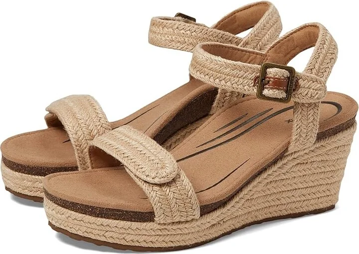 Aetrex Sydney Women's Wedge Shoes Natural : EU 38 (US Women's 7.5-8) M (B), Suede