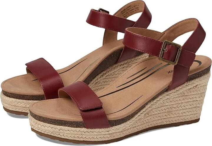Aetrex Sydney Women's Wedge Shoes Red : EU 40 (US Women's 9-9.5) M (B), Suede/Leather