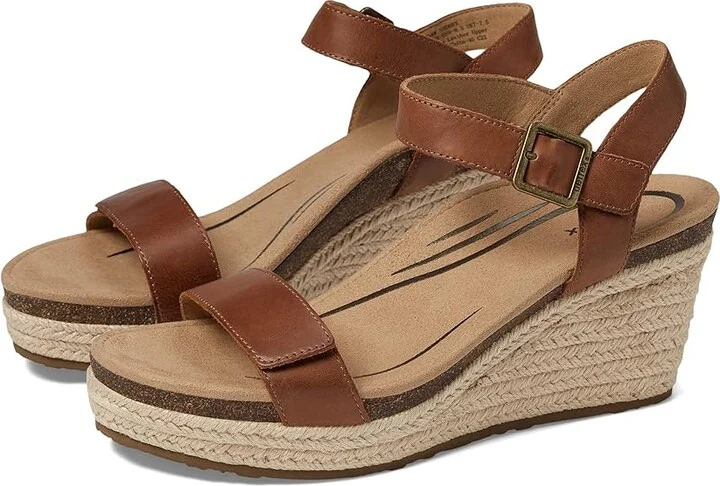 Aetrex Sydney Women's Wedge Shoes Walnut : EU 39 (US Women's 8.5) M (B), Suede/Leather